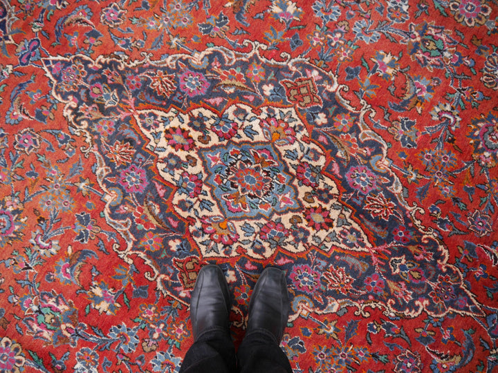 Kashan Palace Rug 10 × 14 ft (434 × 317 cm) Red | 14329