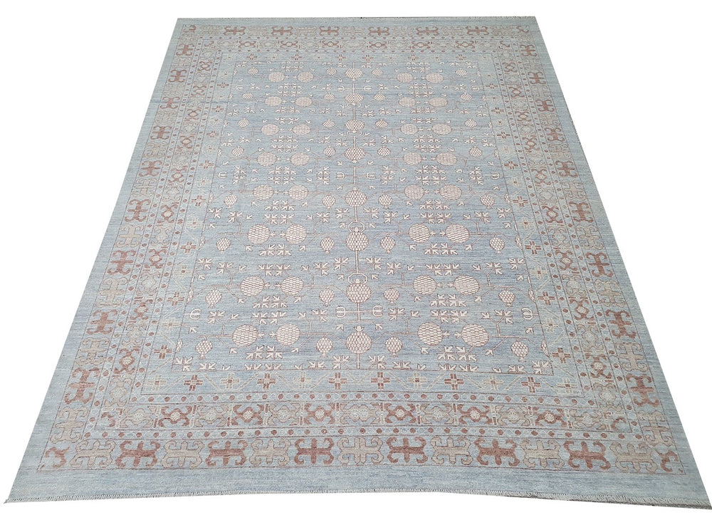 16400 Khotan Samarkand rug 11.3 x 9.0 ft grey beige