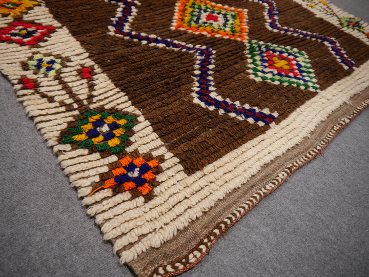 Azilal vintage Berber rug — in-room view
