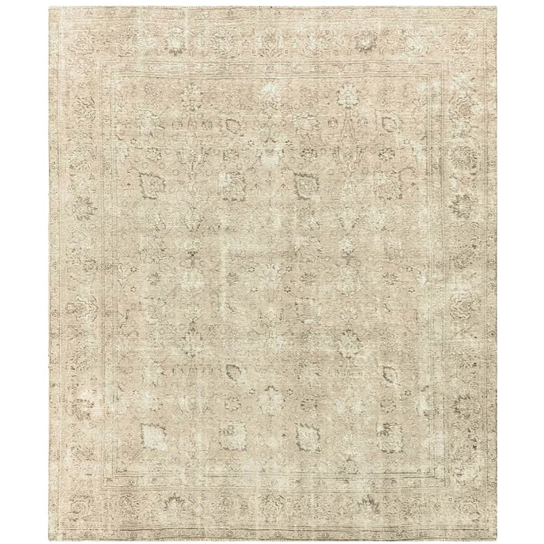Ziegler Tabriz Persian Rug vintage with antique Design 8x10 beige 16288