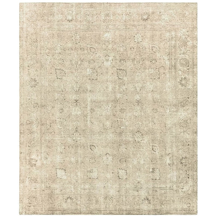 Ziegler Tabriz Persian Rug vintage with antique Design 8x10 beige 16288