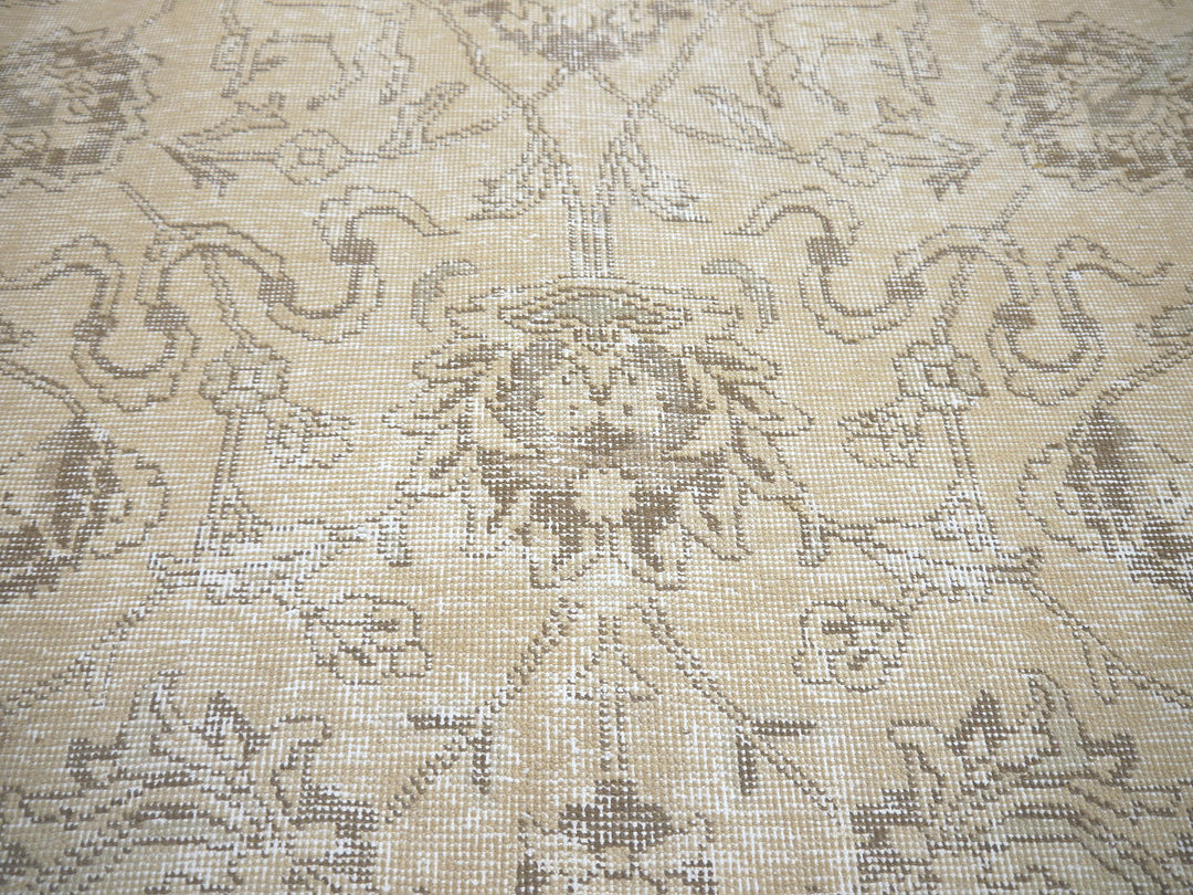 Ziegler Tabriz Persian Rug vintage with antique Design 8x10 beige 16288
