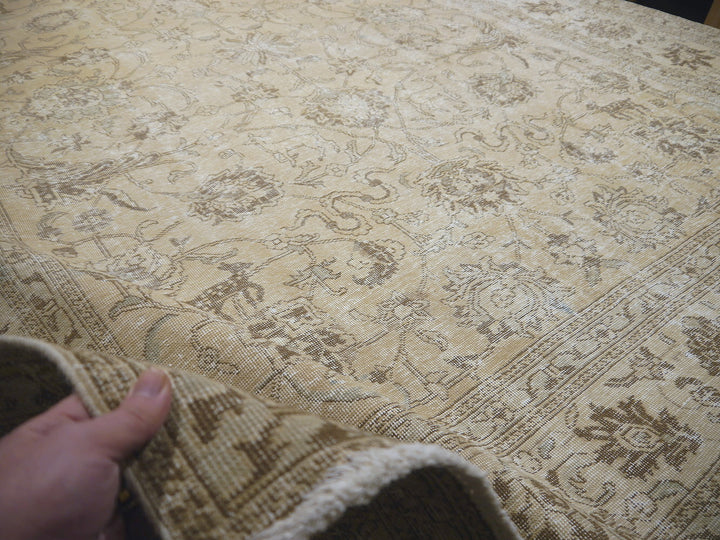 Ziegler Tabriz Persian Rug vintage with antique Design 8x10 beige 16288 Teppich Tapis