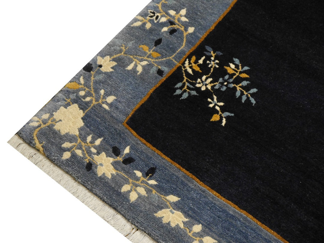 Nepal Peking rug prunus blossom detail – 15101