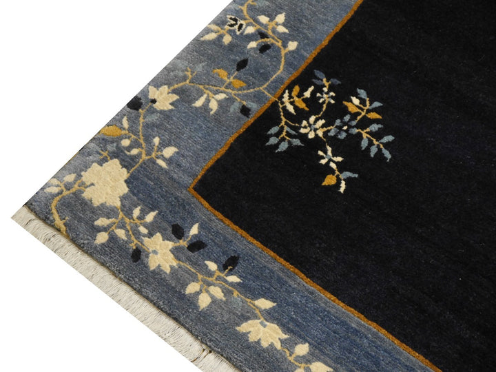 Nepal Peking rug prunus blossom detail – 15101