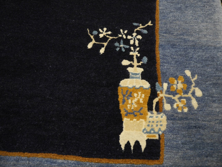Nepal Peking rug border and field detail – 15101