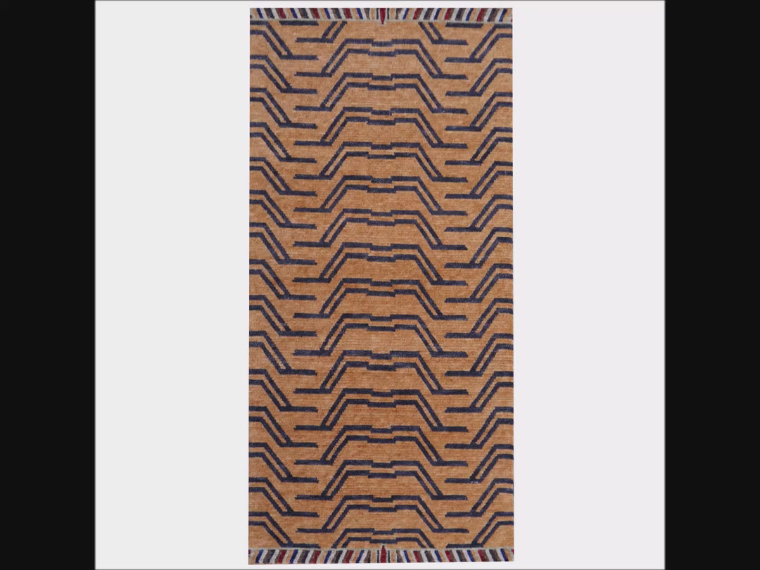 Tibetan Tiger Rug 6 x 3 ft hand-knotted
Exclusive Tibetan Tiger rug, hand-knotted from wool, Rug No.: 16084