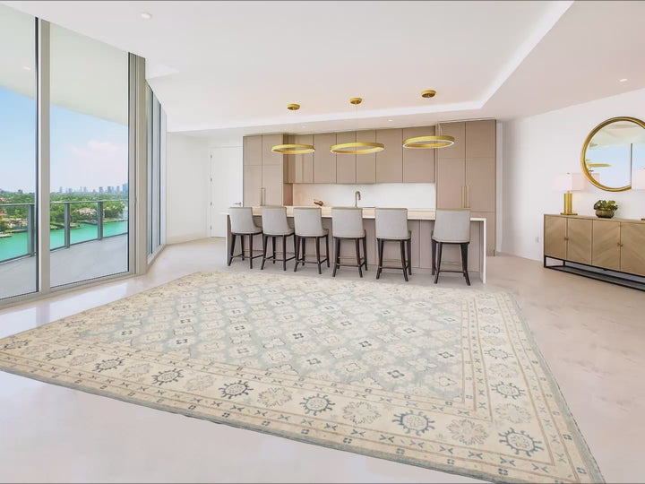 Kazak Rug from Afghanistan 9x12 ft hand-knotted 16450973
A Kazak Style top modern interior design carpet, hand-knotted fine wool. Use: Indoor, living room, dining room, bedroom, entry, lounge or office.