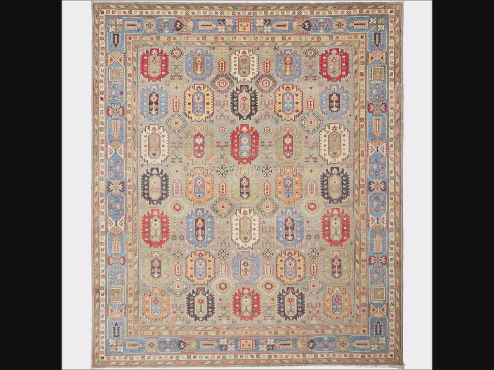Kazak Rug 8x10 ft Hand-Knotted Carpet from Afghanistan 12470056 for living room or dining room.
Afghan Kazak Teppich 250 x 300 cm für Esszimmer oder Wohnzimmer. Tapis afghan Kazak 250 x 300 cm pour salle à manger ou salon.