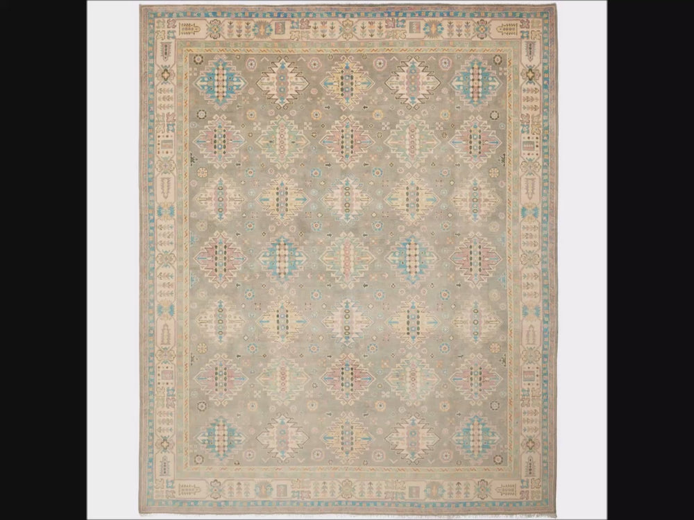 Kazak Rug 8x10 ft Hand-Knotted Carpet from Afghanistan Kazak Tapis Teppich 250x300 cm 12469837