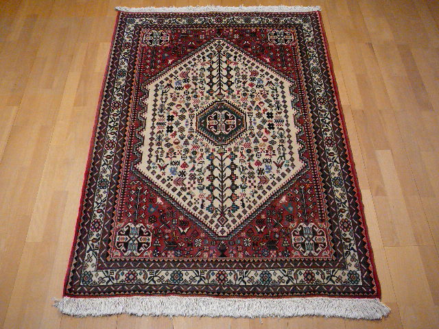 Abadeh rug hand knotted wool 5.1 x 3.3 ft / 155 x 100 cm