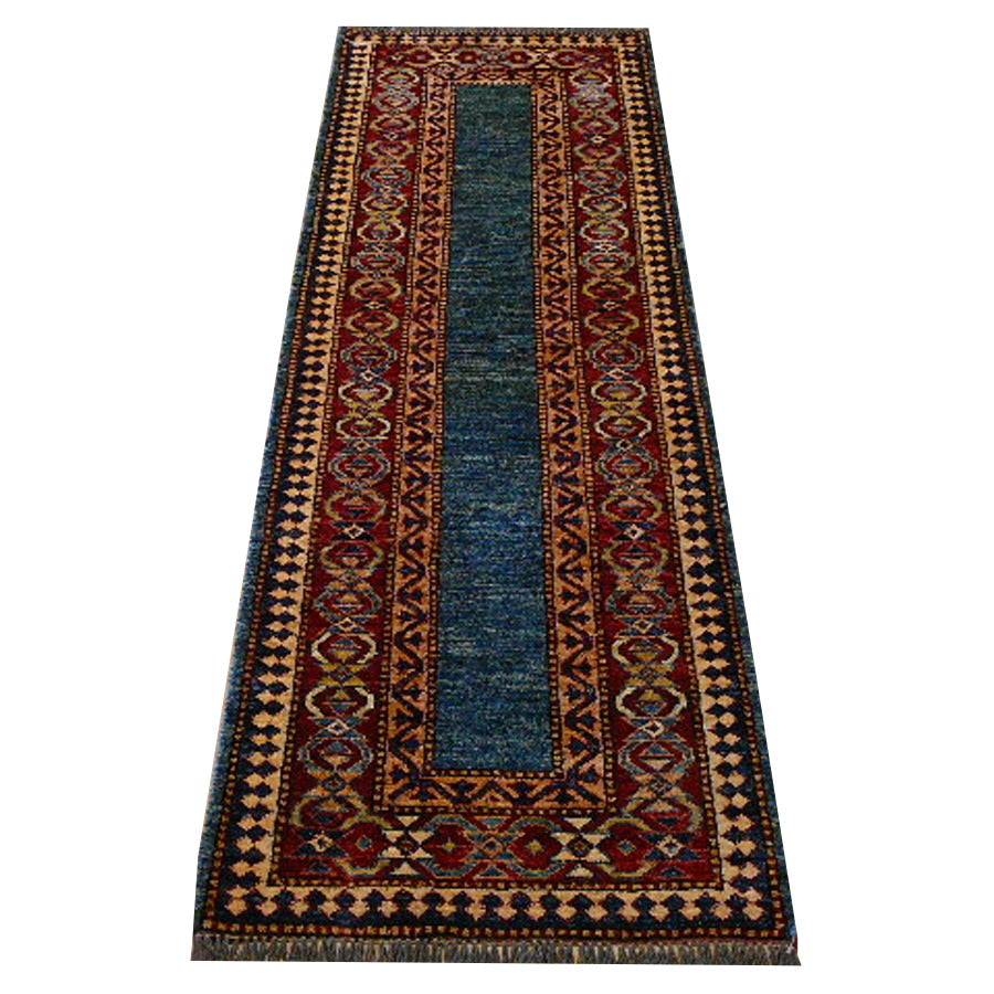 Kazak rug 6 x 2 ft hand knotted wool hallway runner carpet