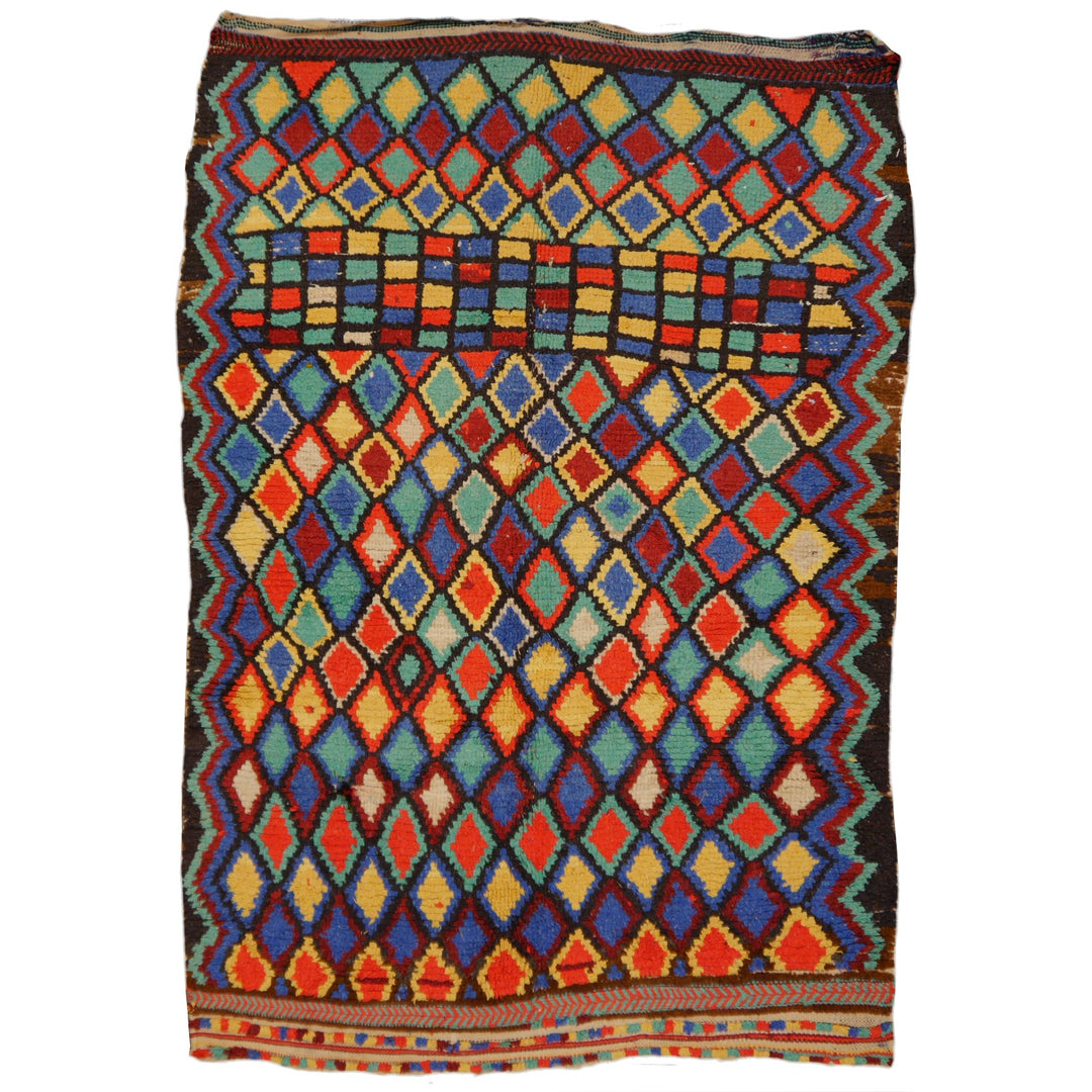 14705 Azilal Teppich, marokkanischer Vintage Berberteppich, 235 x 155 cm