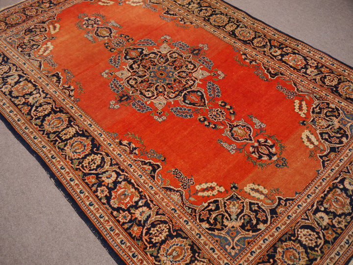 14825 kashan rug antique 7 x 4 ft