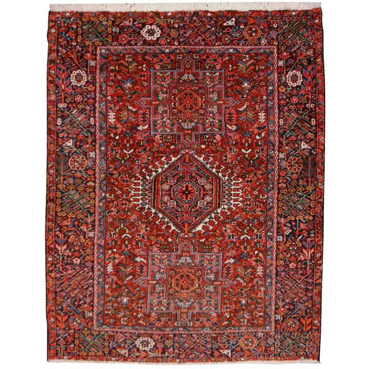 14865 Karaja Heriz antique rug 6.4 x 4.8 ft