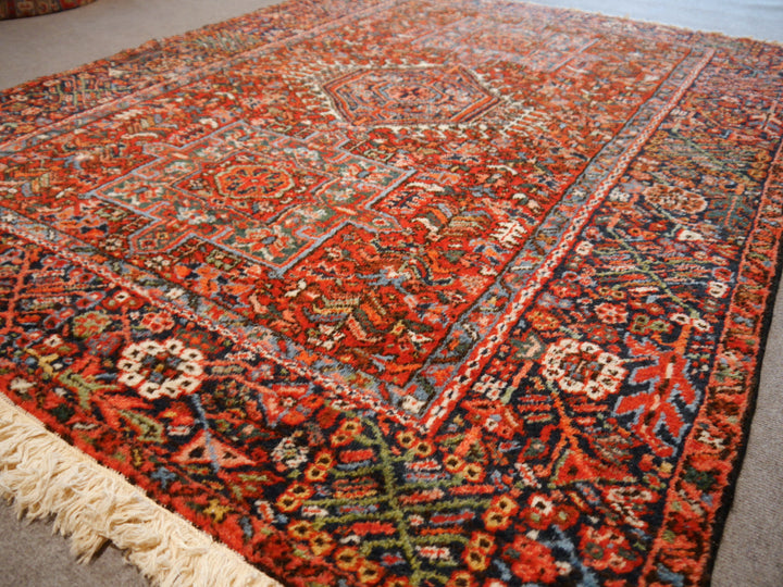 14865 Karaja Heriz antique rug 6.4 x 4.8 ft