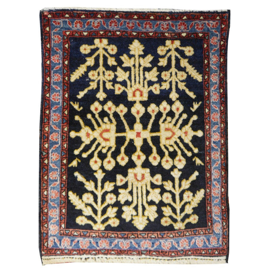 Jozan Souf Antique rug - collectors item 2.5 x 2 ft for sale