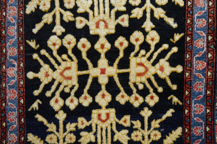 Jozan Souf Antique rug - collectors item 2.5 x 2 ft for sale