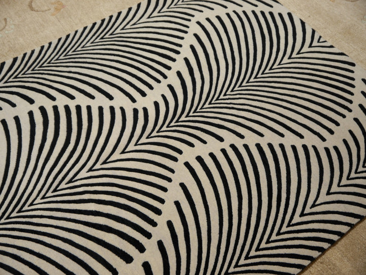 Art Deco Design Zebra Rug hand-knotted wool