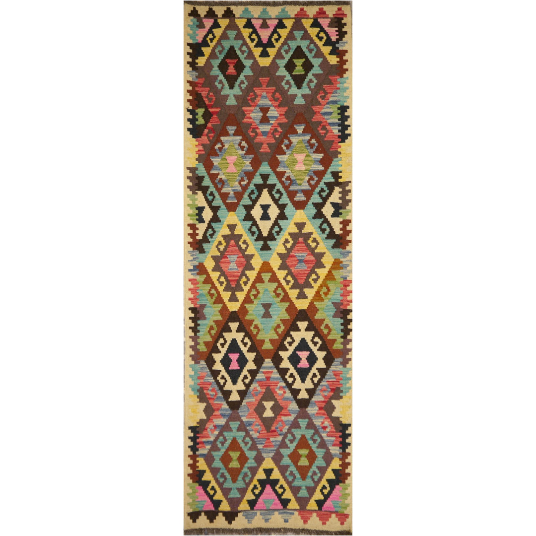 15997 Kilim rug 6 x 2 ft hand woven wool hallway runner carpet