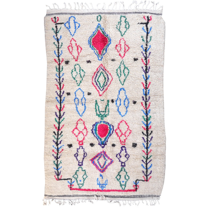 Azilal Berber rug Morocco 7.6 x 4.8 ft Moroccan carpet